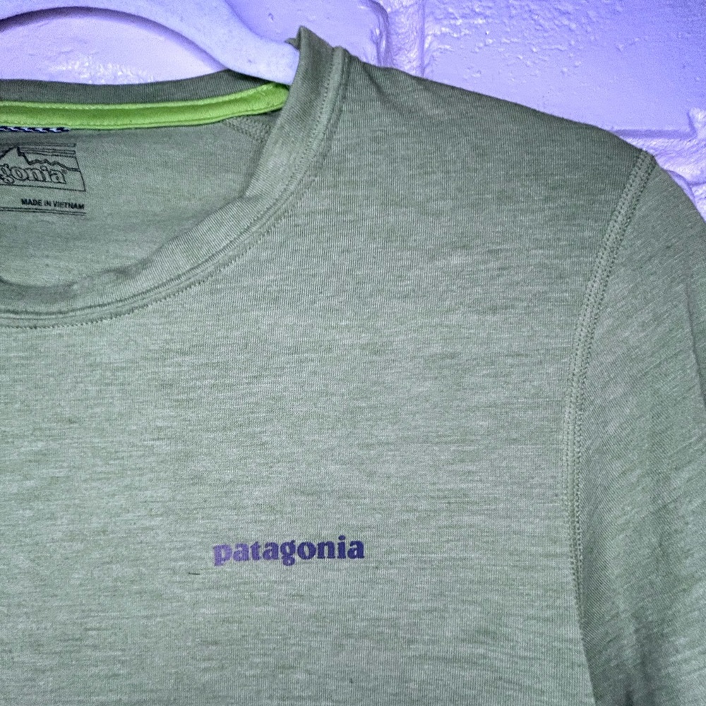 Lime Green Long Sleeve Patagonia Work-Out Top